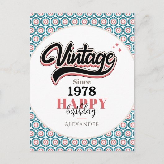 Retro sinds - 1978 briefkaart (Voorkant)