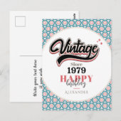 Retro sinds - 1979 briefkaart (Voorkant / Achterkant)