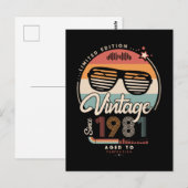 Retro sinds 1981 briefkaart (Voorkant / Achterkant)