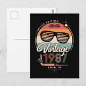 Retro sinds 1987 briefkaart (Voorkant / Achterkant)