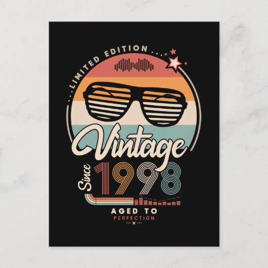 Retro sinds 1998 briefkaart (Voorkant)