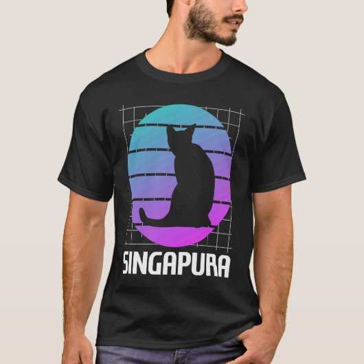 Retro Singapura Kat 1 T-shirt (Voorkant)