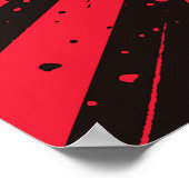 Retro Singer Red en Black Poster (Hoek)