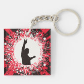 Retro Singer Sleutelhanger (Achterkant)