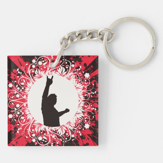 Retro Singer Sleutelhanger (Achterkant)