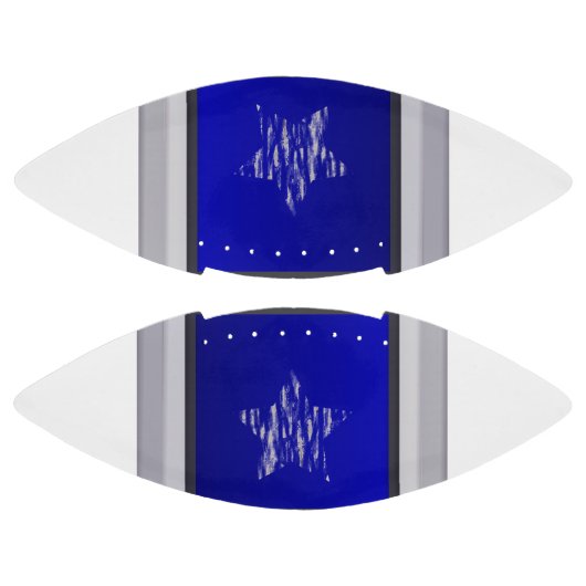 Retro Single Star 2 paneel Blauw ontwerp American Football (Panelen)