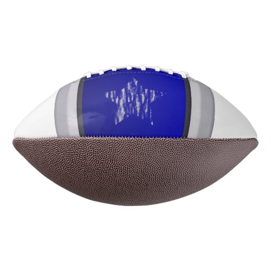 Retro Single Star 2 paneel Blauw ontwerp American Football (Gedraaid 90)