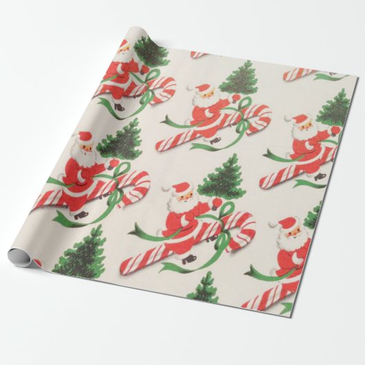 Retro,  Sinterklaas Cadeaupapier (Uitgerold)