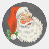 Retro Sinterklaas Chalkboard Kerst stickers (Voorkant)