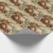 Retro Sinterklaas illustratie Cadeaupapier (Hoek)