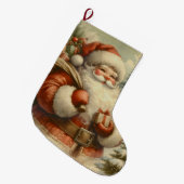 Retro Sinterklaas illustratie Grote Kerstsok (Voorkant (Hangend))