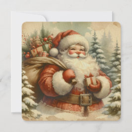 Retro Sinterklaas Illustratie Kaart