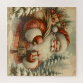 Retro Sinterklaas illustratie Legpuzzel (Horizontaal)