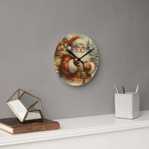 Retro Sinterklaas illustratie Ronde Klok