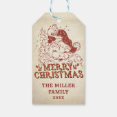 Retro Sinterklaas Kerstfeest Favor Cadeau Labels Cadeaulabel (Achterkant)