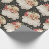 retro sinterklaas kerstvakantie cadeaupapier (Hoek)