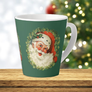 Retro Sinterklaas krans Latte Mok