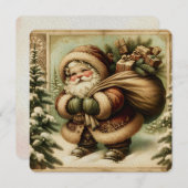 Retro Sinterklaas met geschenken Kaart (Voorkant / Achterkant)