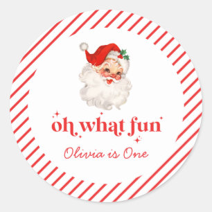 Retro Sinterklaas Oh Wat Een Leuke Verjaardag Ronde Sticker