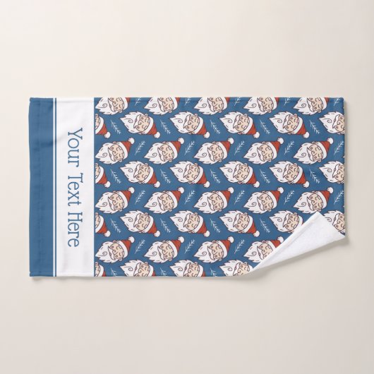 Retro Sinterklaas Rood Wit en Blauw Kerstmis Bad Handdoek (Handdoek)