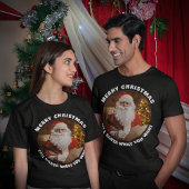 Retro Sinterklaas Vrolijk Kerstfeest Custom T-shirt