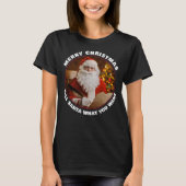 Retro Sinterklaas Vrolijk Kerstfeest Custom T-shirt (Voorkant)