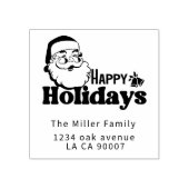 Retro Sinterklaas Vrolijke Kerst feestdagen Rubberstempel (Afrduk)