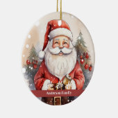  retro sinterklaas Waterverf Illustratie Keramisch Ornament (Rechts)