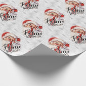 Retro Sinterklaas Waterverf Kerstmis Cadeaupapier (Hoek)