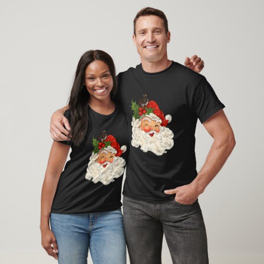 Retro  Sinterklaas Winking Funny Christmas T-shirt (Unisex)