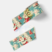 Retro Sinterklaas Wonderland 2 Grosgrain Lint (Achterkant)
