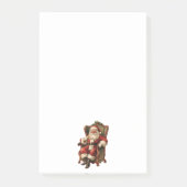 Retro Sinterklaas Zittend in een stoel Kerstmis Post-it® Notes (Voorkant)