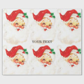 Retro Sinterklaas, zoete Kerstmis   Cadeaupapier (Vlak)