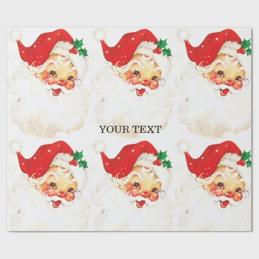 Retro Sinterklaas, zoete Kerstmis   Cadeaupapier (Vlak)