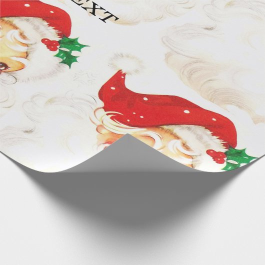 Retro Sinterklaas, zoete Kerstmis   Cadeaupapier (Hoek)