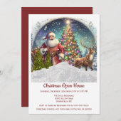 retro sinterklaaskerstuitnodiging kaart (Voorkant / Achterkant)