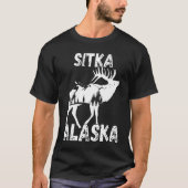 Retro Sitka AK Alaska City Apparel Souvenir T-shirt (Voorkant)