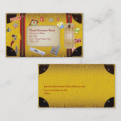 Retro  Siutcase Travel Agency Visitekaartje (Voorkant / Achterkant)