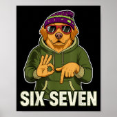 Retro Six Seven Golden Retriever Graphic Gift Men  Poster (Voorkant)