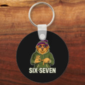 Retro Six Seven Golden Retriever Graphic Gift Men  Sleutelhanger (Voorkant)