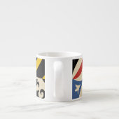 Retro Sixties Azulejos geometrisch patroon Espresso Kop (Achterkant)
