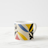 Retro Sixties Azulejos geometrisch patroon Espresso Kop (Voorkant rechts)
