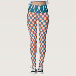 Retro Sixties California dambordgolf Leggings