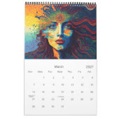 Retro Sixties Psychedelic Art 2026 Kalender (Mar 2027)