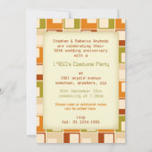 Retro Sixties Squares Patroon Gepersonaliseerd Kaart (Achterkant)