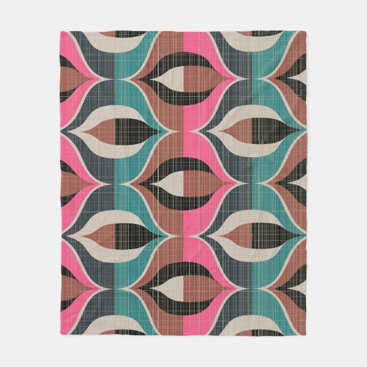 Retro Sixties stijl naadloos patroon Fleece Deken (Voorkant)