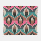 Retro Sixties stijl naadloos patroon Fleece Deken (Voorkant (Horizontaal))