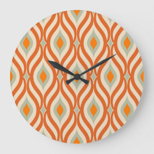 Retro Sixties stijl naadloos patroon Grote Klok
