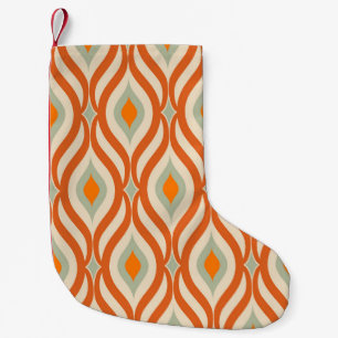 Retro Sixties stijl naadloos patroon Kleine Kerstsok