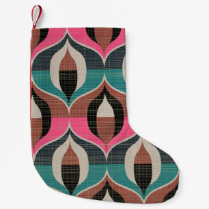 Retro Sixties stijl naadloos patroon Kleine Kerstsok